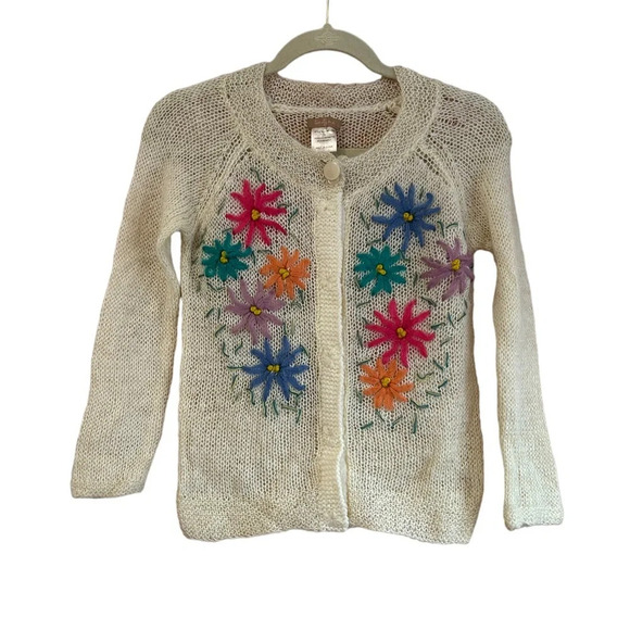 FOREVER 21 VINTAGE FLORAL EMBROIDERED SWEATER - Picture 1 of 6